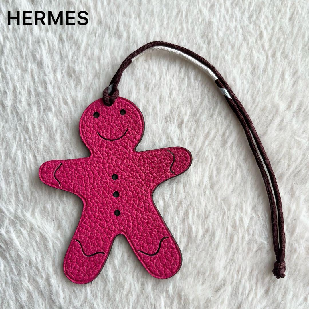 未使用品✨HERMES バッグチャーム プティアッシュ ジンジャーブレッドマン