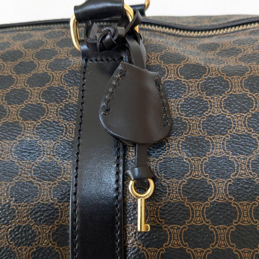 ✨極美品 CELINE 黒マカダム ボストンバッグ 鍵 2way PVC 大容量