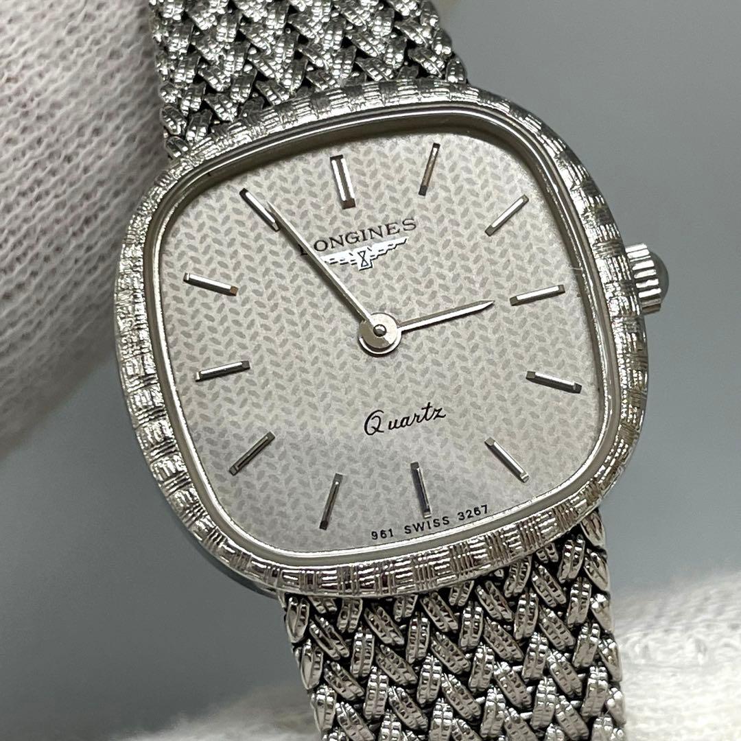LONGINES ロンジン 美品 スクエア 電池交換済 レディース 時計 961