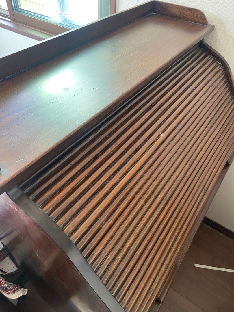 直接引き取り限定　アンティーク　家具　机　アコーディオン　ヴィンテージ