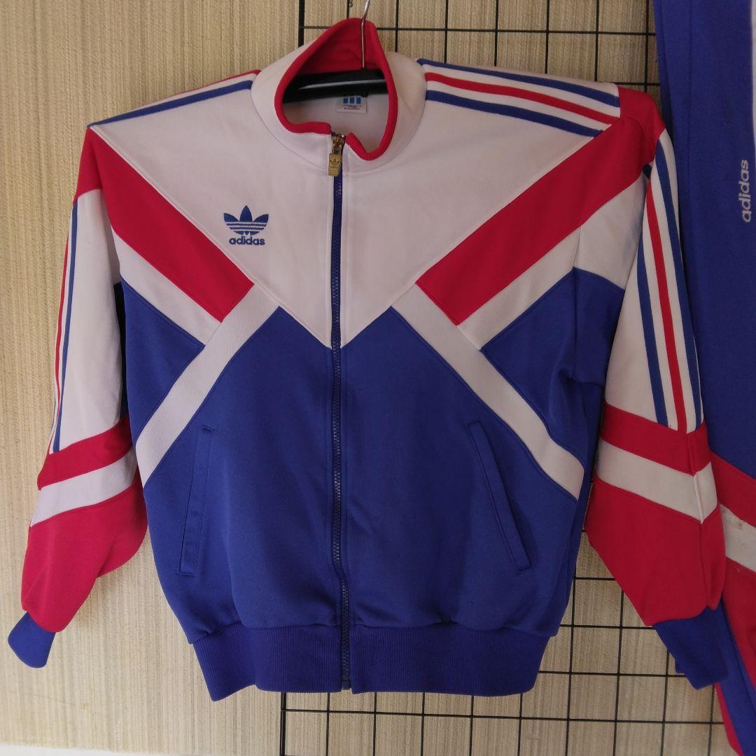 adidasデサント時代90年代前半の トーニングジャケット＆パンツ セット2L