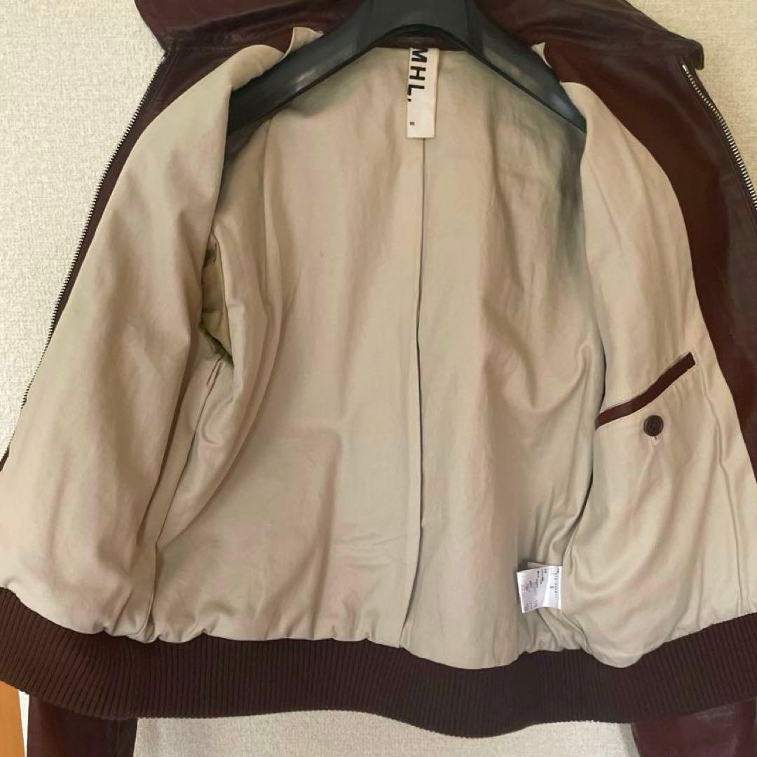 MHL.マーガレットハウエル　天然レザーブルゾン