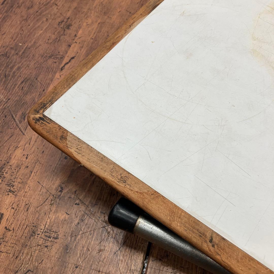 昭和レトロ 折りたたみ テーブル 机 鉄足テーブル デスク 勉強机 木製