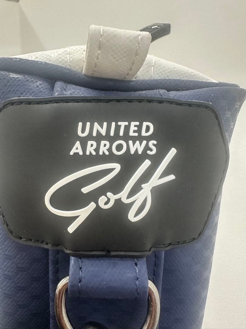 ほぼ未使用 ユナイテッドアローズゴルフ ウロコ レンジバッグ ネイビー／ホワイト