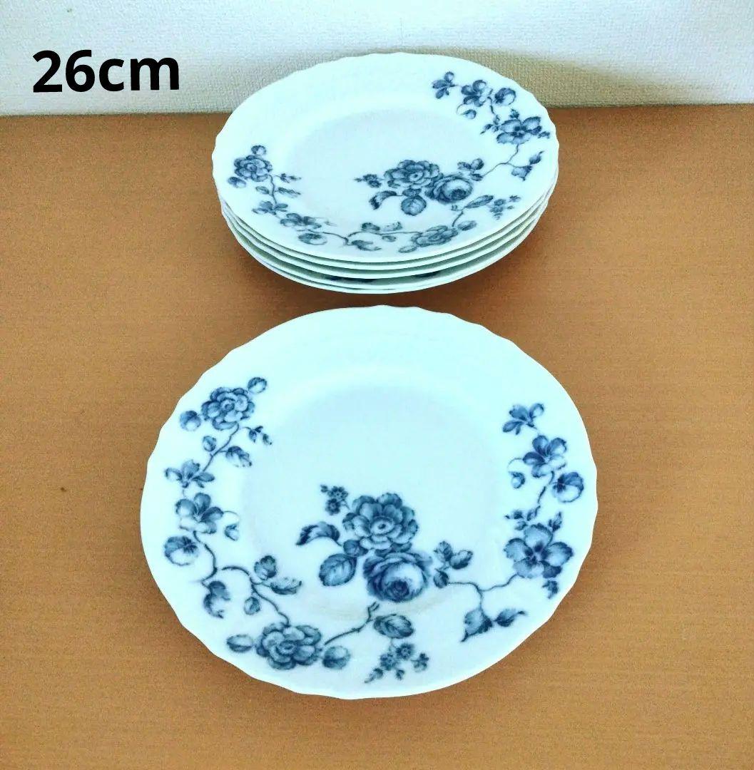 【美品】リチャードジノリ ローズブループレート　 6点セット　26cm