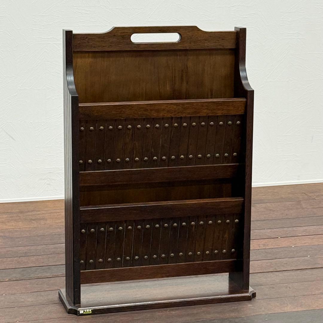 H21K56b カリモク オールドカリモク コロニアル マガジンラック