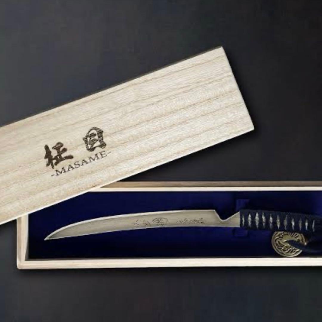 【タイムセール】【超レア品】刀剣型ひとふり　長船ブルー　伝統工芸品　玉鋼