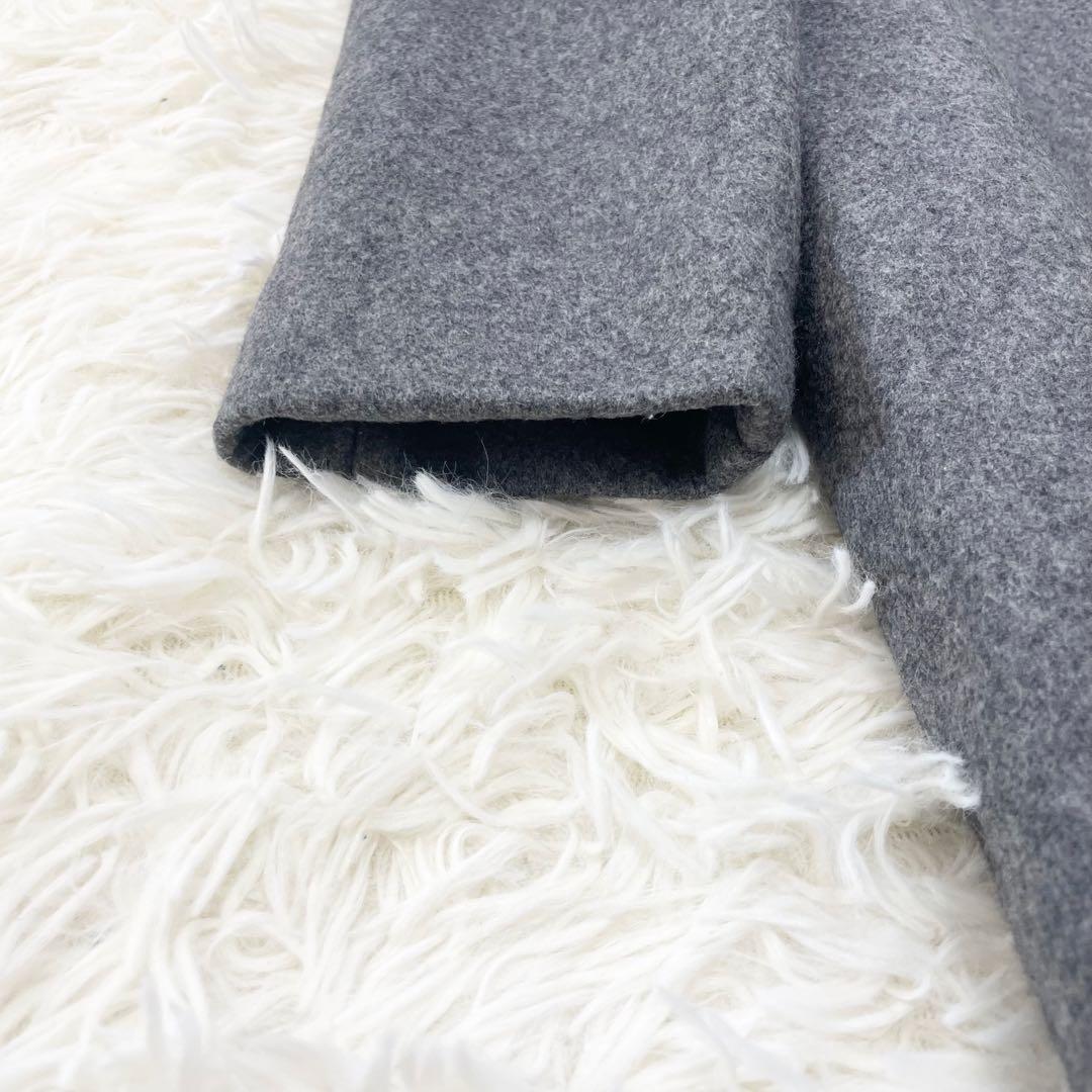 【玄人】Theory セオリー チェスターコート カシミヤ混 グレー S