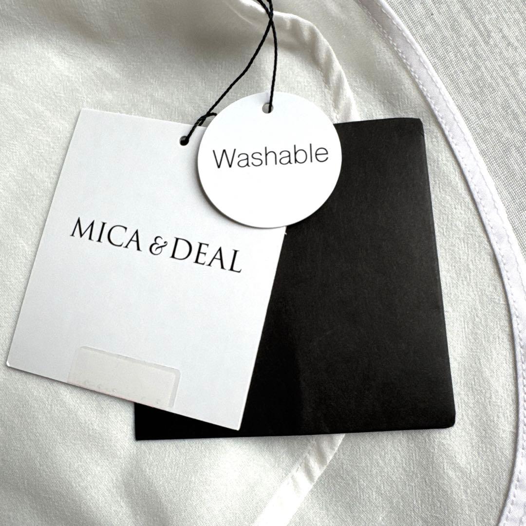 タグ付き MICA＆DEAL フリルカラースキッパーブラウス シャツ ホワイト