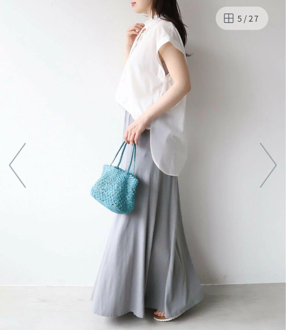 タグ付き MICA＆DEAL フリルカラースキッパーブラウス シャツ ホワイト