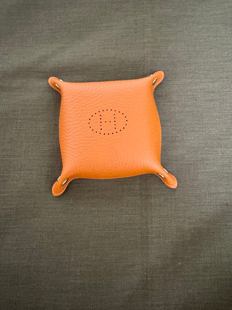 エルメス　レザートレー　トレイ　オレンジ