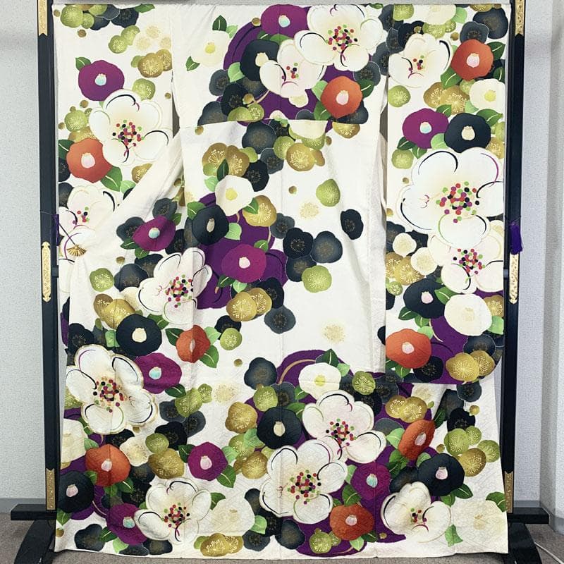 509z34☆玉城ティナ×紅一点 振袖 高身長 古典柄レトロ☆美品 成人式結婚式