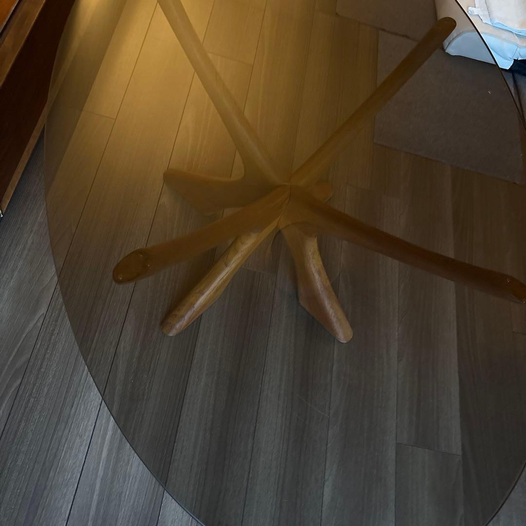 Illum Wikkelso 北欧デンマーク家具　ガラステーブル/楕円形❣️