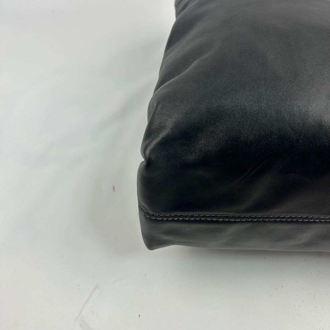 【美品】ブルガリ　トートバッグ　2way レザー　ロゴ金具　ビジネス　大容量　黒