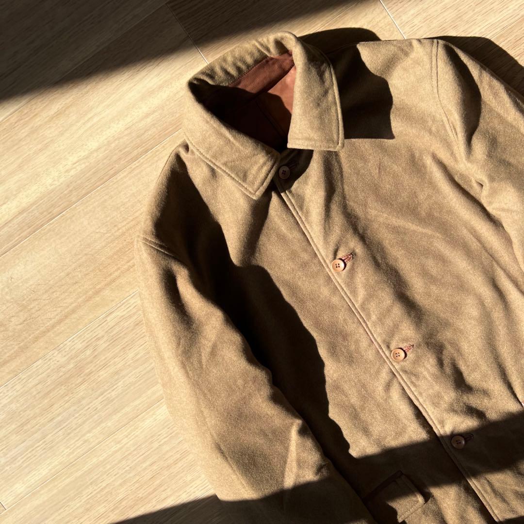 イタリア製 ヴィンテージ リバーシブル レザーコート キャメル カシミヤ 90s