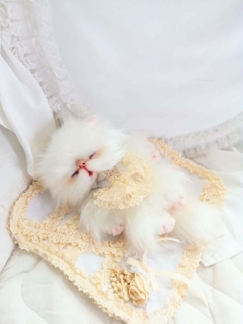 猫ちゃんお出かけパニエ♡エキゾチック子猫ちゃん♡ぬいぐるみ♡セット♡アートドール