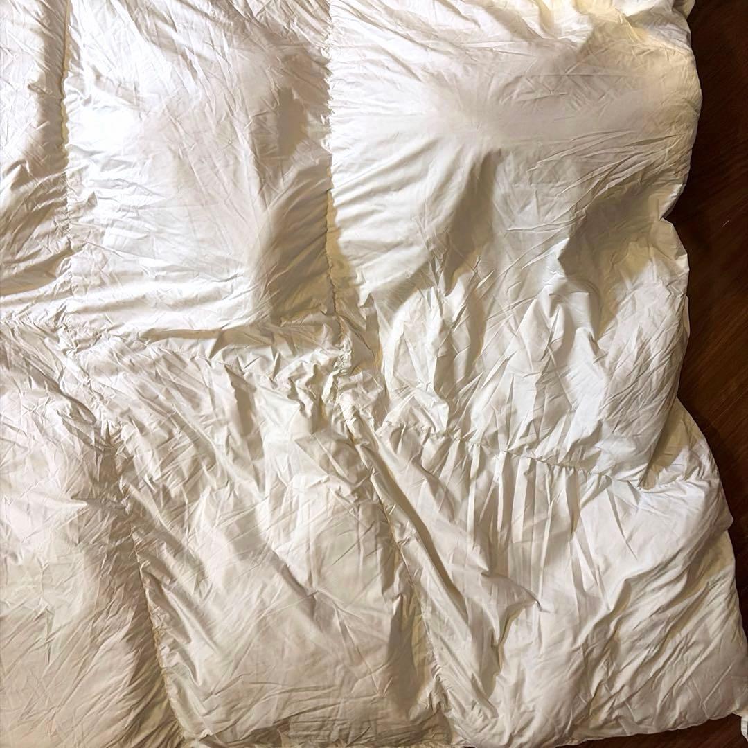 グレーグースダウン85％使用 羽毛掛け布団　ニトリ　シングル