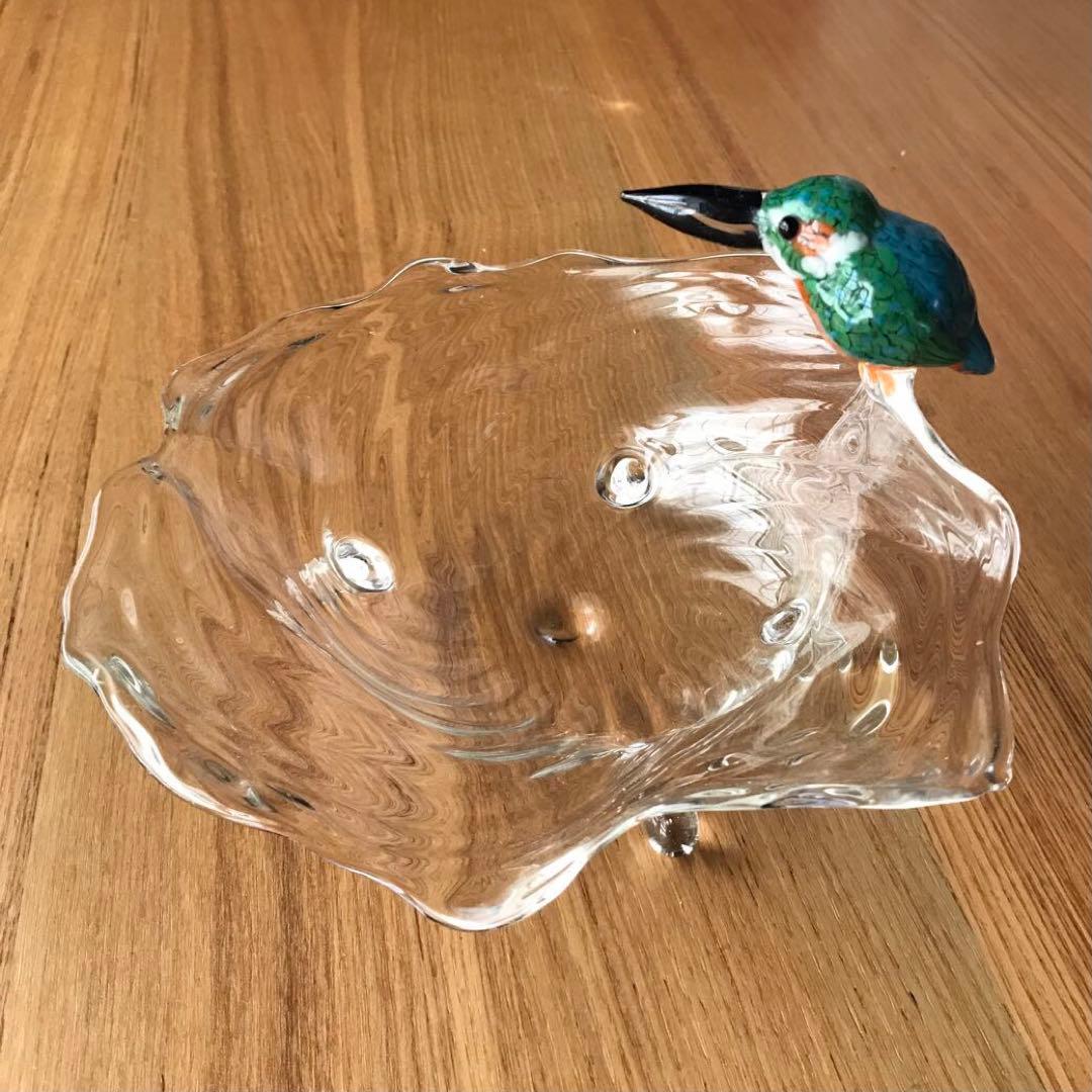 竹川久仁子さんのガラスの器　カワセミ　 耐熱ガラス
