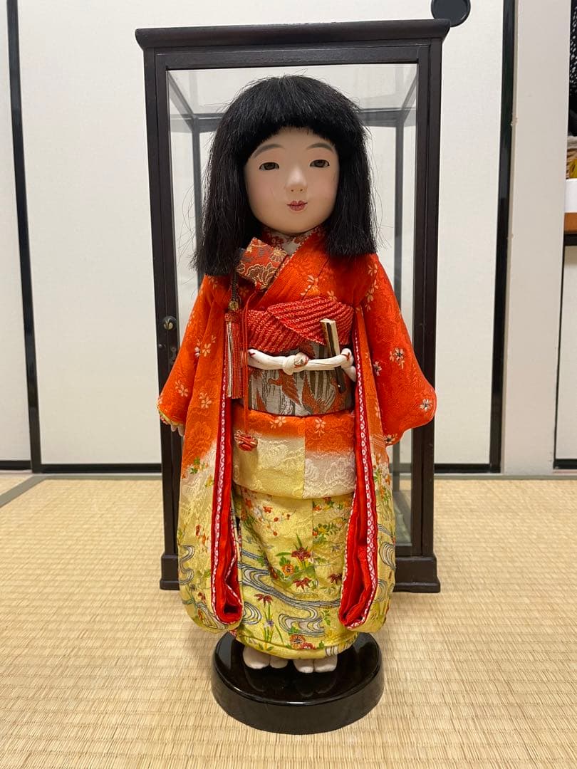大幅値下げ！！市松人形　日本人形　アンティーク和人形　縮緬