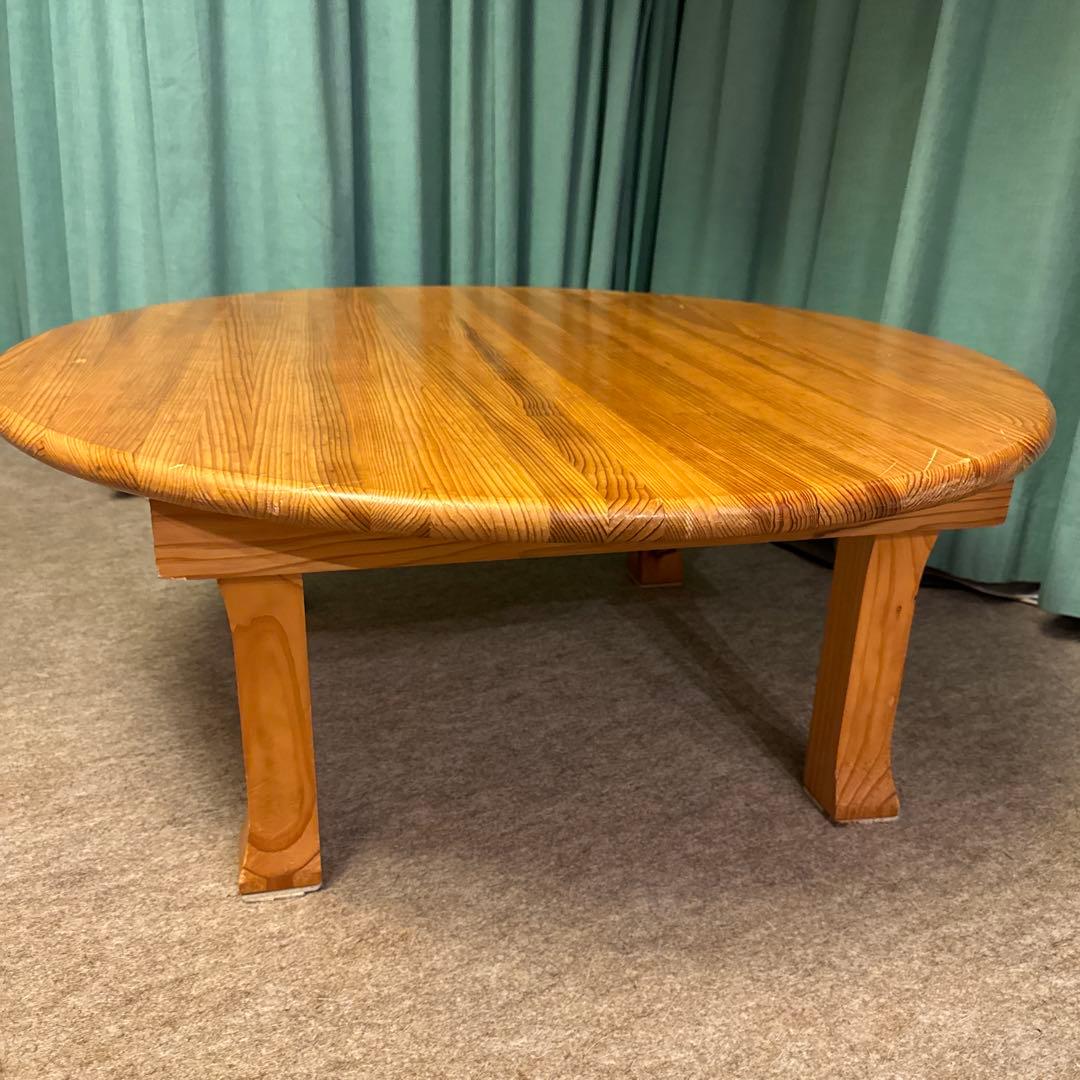 ちゃぶ台　九州産杉無垢材を使った安心な丸座卓