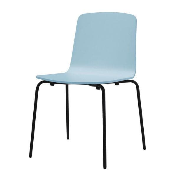 Oliver スチールチェア ミーティングチェア ライトブルー4脚セット未使用