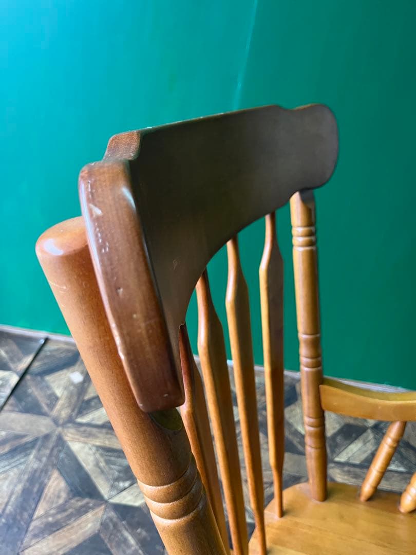 ロッキングチェア インテリア アーム付 アンティーク 昭和レトロ 椅子 ゆらゆら