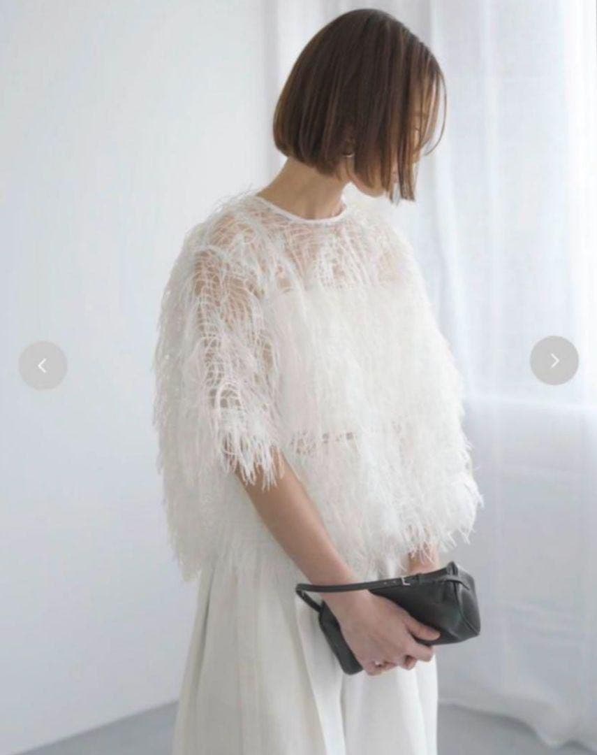 専用！roughlow 新品未使用airy fringe sheertops白