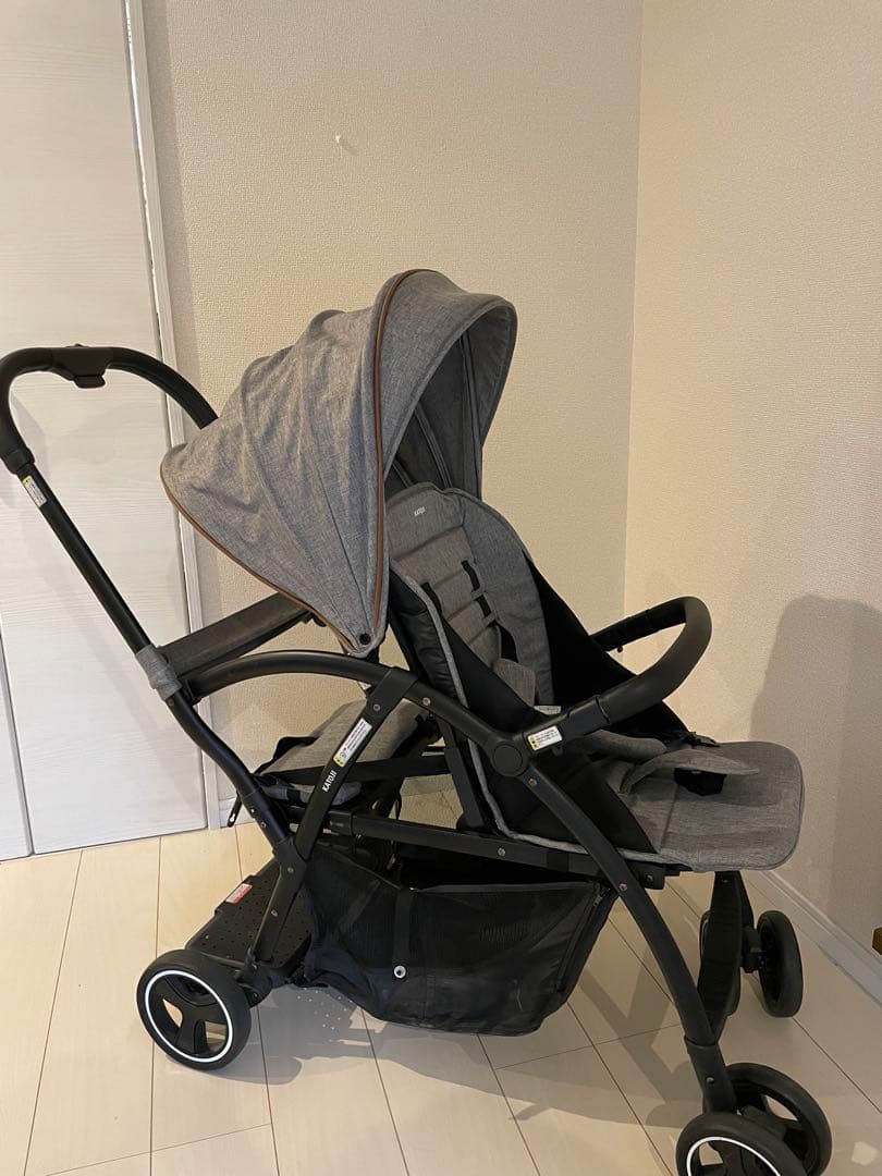 コロ⭐︎KATOJI ベビーカー グレー 二人乗り　2-Seater