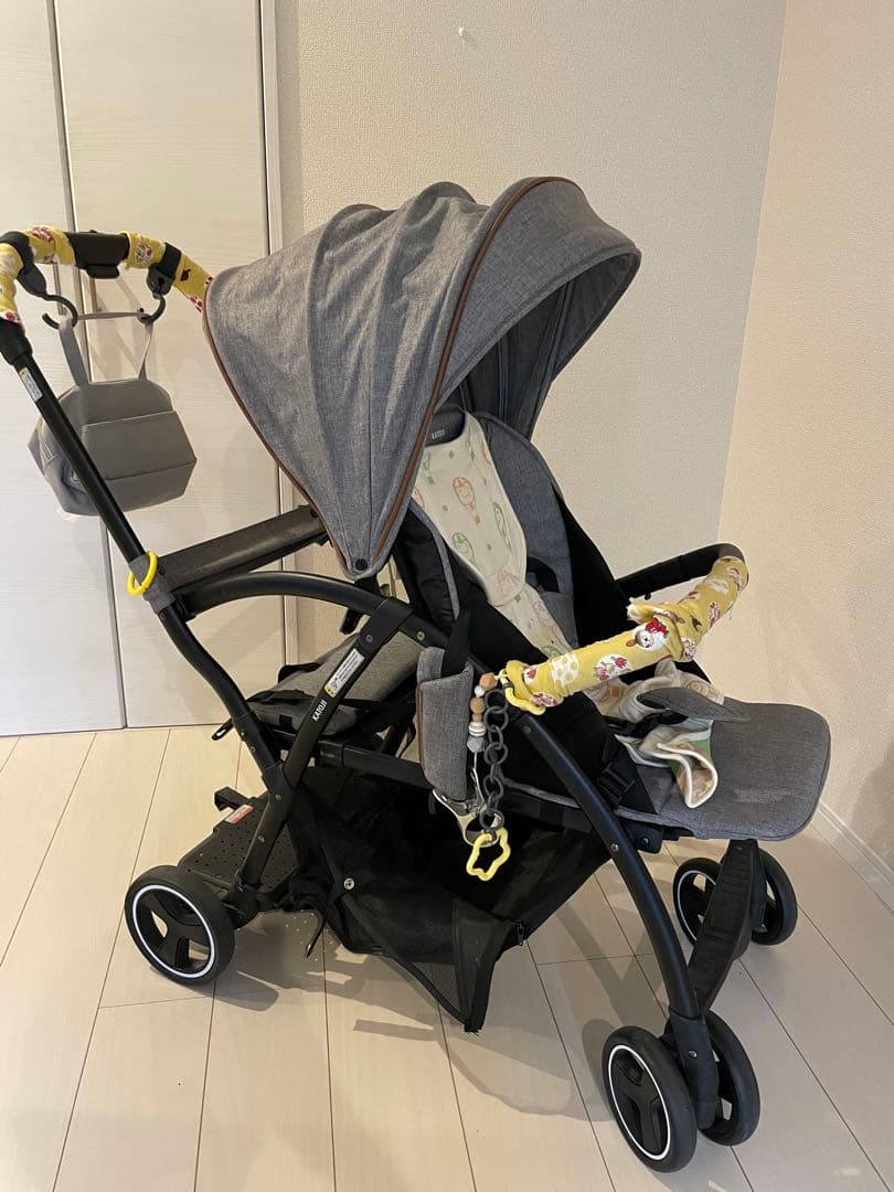 コロ⭐︎KATOJI ベビーカー グレー 二人乗り　2-Seater