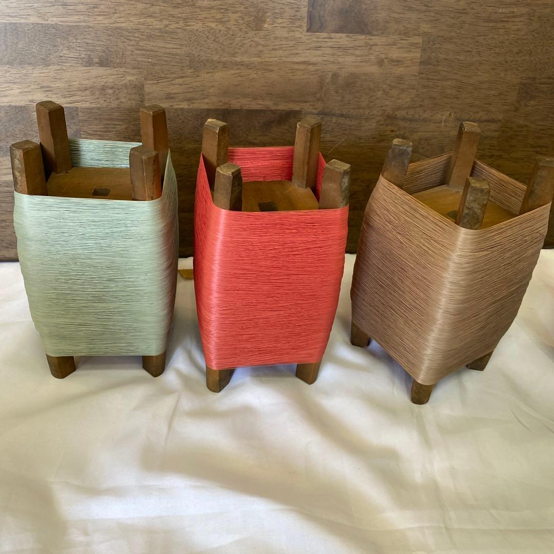 置物 木製 毛糸 当時物 昭和 レトロ モダン インテリア 小物 木製 糸巻き