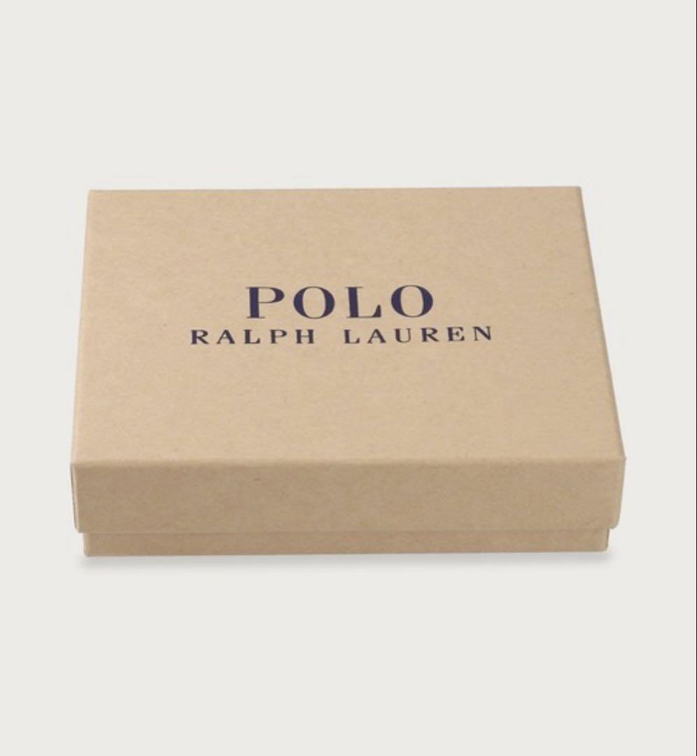 新品未使用　ポロラルフローレン　二つ折り財布　折り財布　エンボスレザー