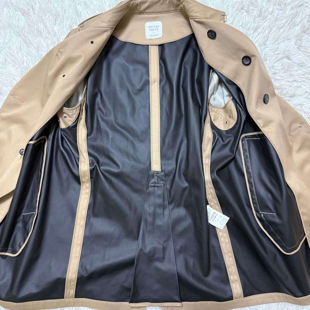 【極美品】UNITED TOKYO ダブルブレスト　トレンチコート　Size3