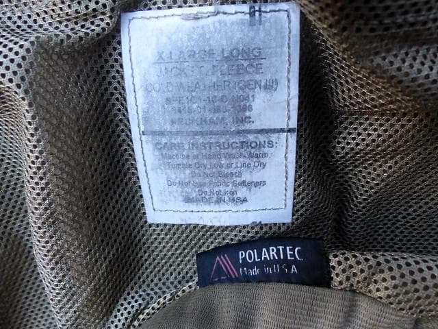 米軍実物　ポーラテックフリースジャケット　XL-L　コヨーテ ECWCS　140
