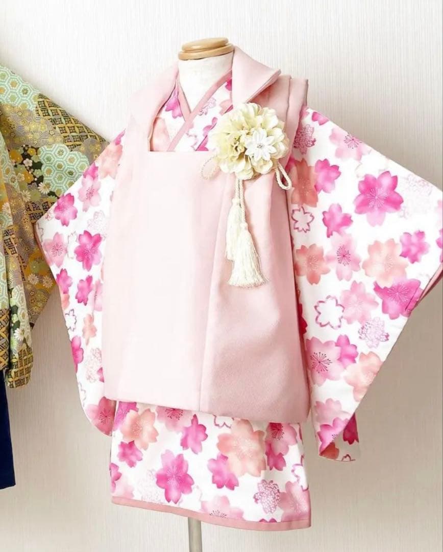 moco moco powan もこもこぽわん　七五三　着物　被布コート 3歳