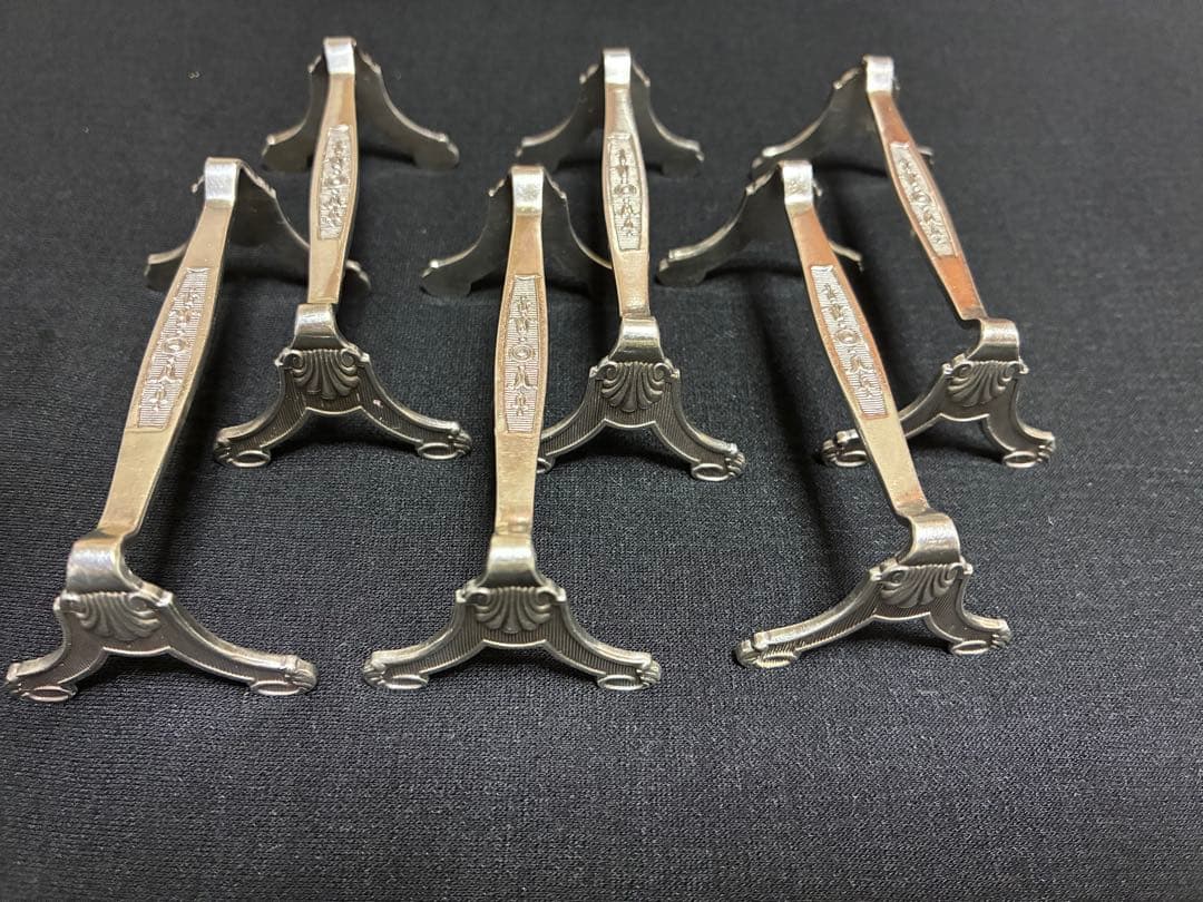 フランスアンティーク　アルフェニドのコキーユのデザイン　ナイフレスト 6本