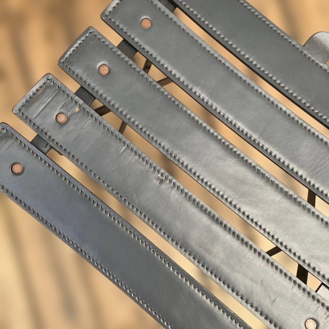 Zanotta Celestina　フォールディングチェア 牛革スティール　２脚