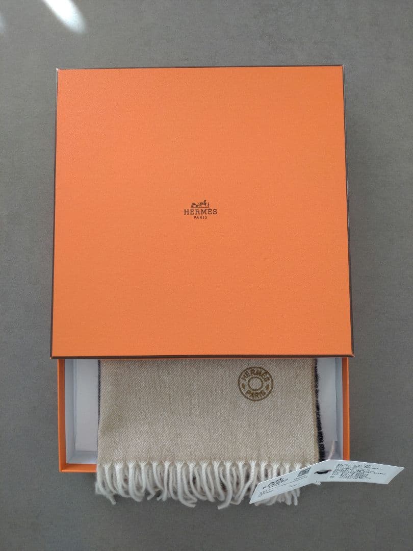 エルメス HERMES カシミヤ マフラー サマーブロック・サンライズ おまけ★