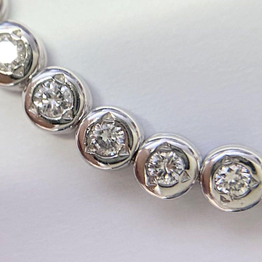 Pt900　天然ダイヤモンド　テニスブレスレット　D1.00ct　11.1g