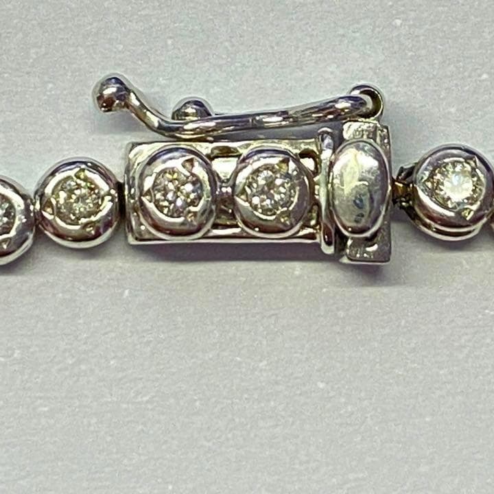 Pt900　天然ダイヤモンド　テニスブレスレット　D1.00ct　11.1g