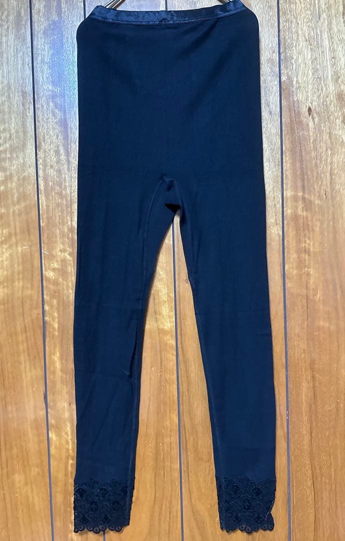 メディマ MEDIMA レース付スラックス下 シルク／アンゴラ L 2点