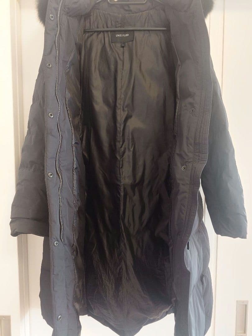 美品UNTITLED ファー付ロングダウンコート撥水／洗える／2024.12購入