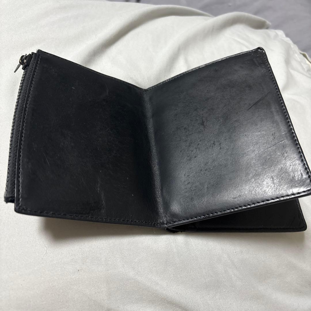 【本日限定値下げ】Maison Margiela ブラックレザー二つ折り財布