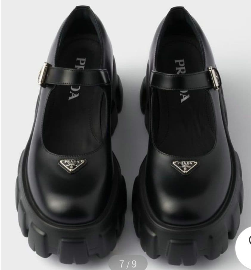 PRADA新作*PRADA*モノリス メリージェーン ストラップ モカシン 厚底