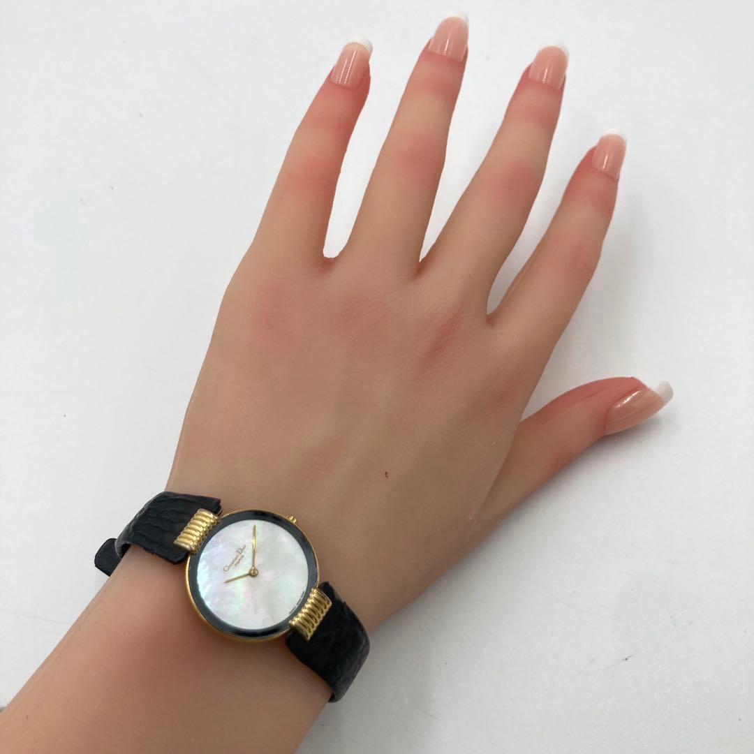 【稼動】 ディオール 腕時計 バギラ 46 153-4 クォーツ QZ シェル