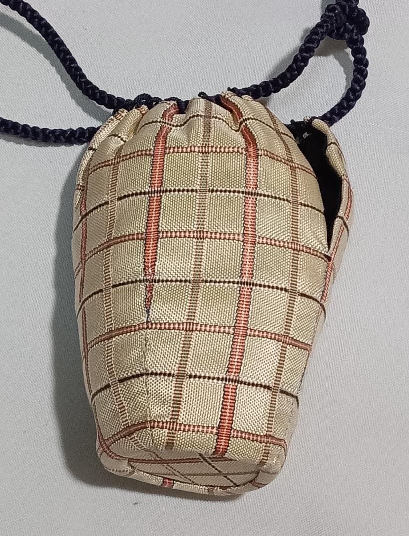 茶道具　京都清水焼　平安喜山作　肩衝茶入　吉野間道仕覆付　美品！！