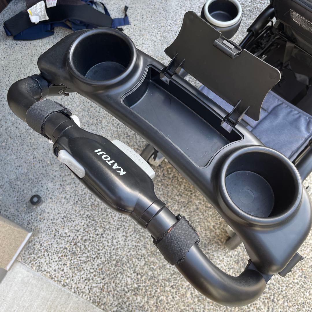 カトージ 二人乗りベビーカー 二人でゴーDX(専用レインカバー付き)