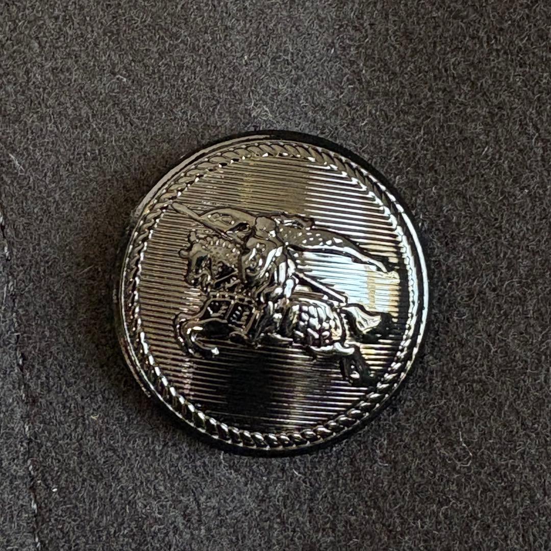 新品 バーバリーブラックレーベル カシミヤ混 ナポレオンコート 黒 M 三陽商会