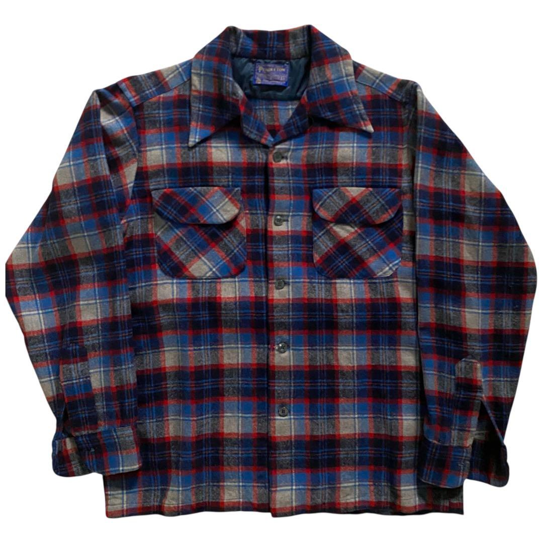 t*1様 ち*ん様 PENDLETON 70s M ボードシャツ　オープンカラー