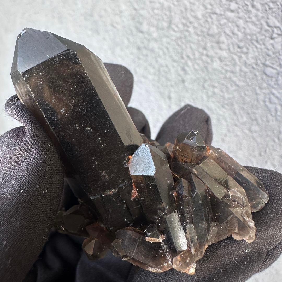 【最強魔除け】守護石モリオンスモーキークォーツ 原石クラスター 黒水晶A1534