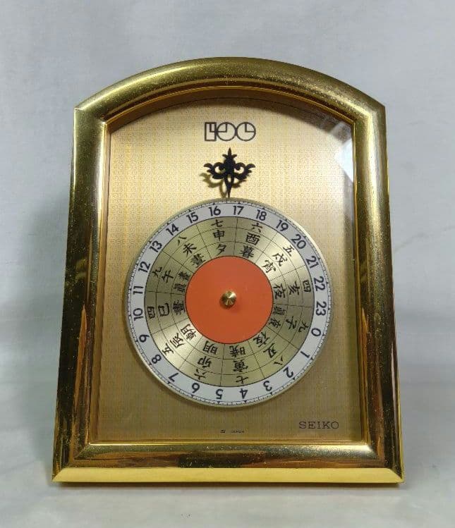 SEIKO　服部時計店　100年記念置時計　金色 1981年　インテリア　動作品